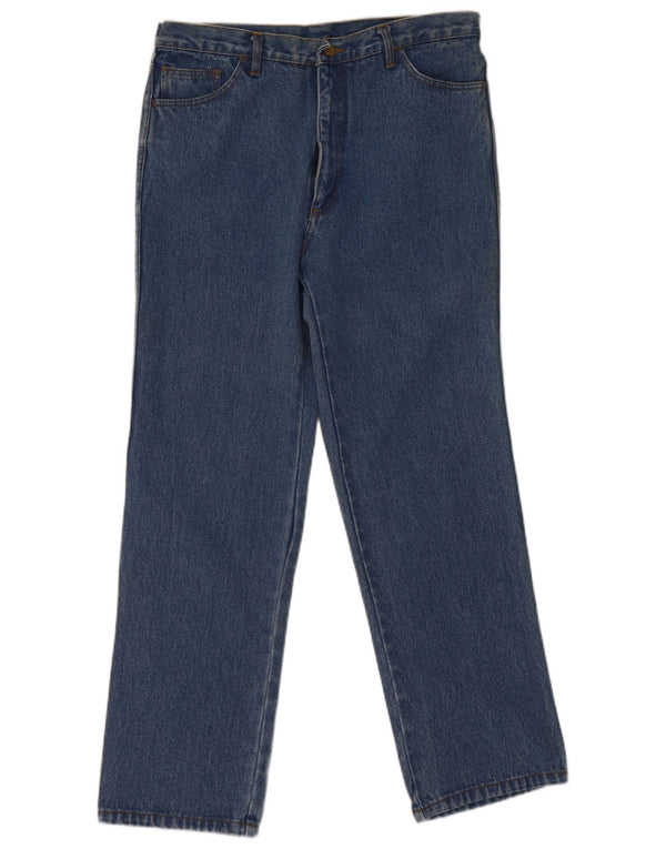 Винтажные мужские прямые джинсы IT 52 XL W36 L30 синие, хлопок
