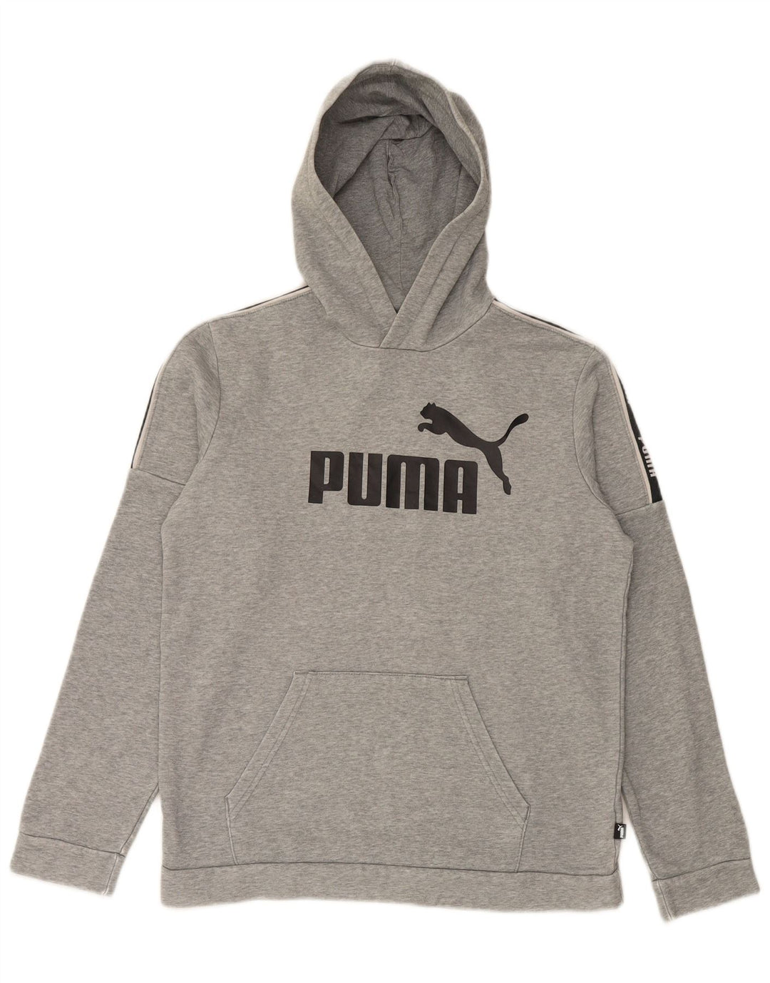 Толстовка с капюшоном PUMA для мальчиков 15-16 лет, серый хлопок
