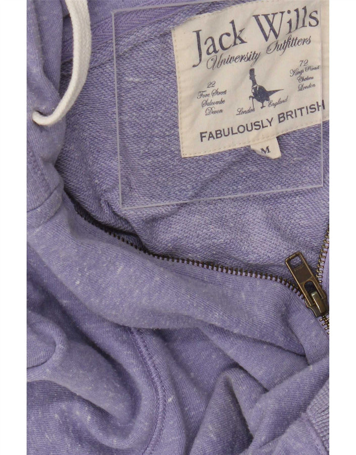 Мужской свитер с капюшоном и молнией с графическим рисунком Jack Wills, средний фиолетовый полиэстер с крапинками