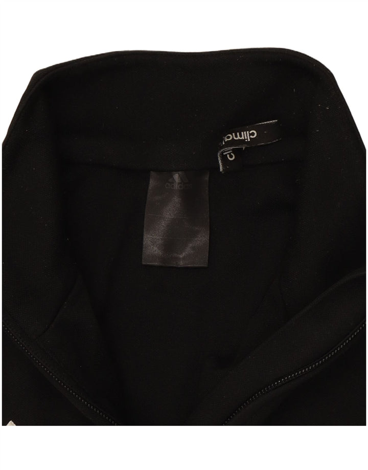 ADIDAS Mens Climalite Zip Neck Pullover Tracksuit Top Medium Black