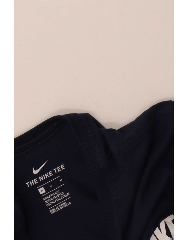 Мужская футболка с графическим вырезом Nike Athletic Cut, средний темно-синий