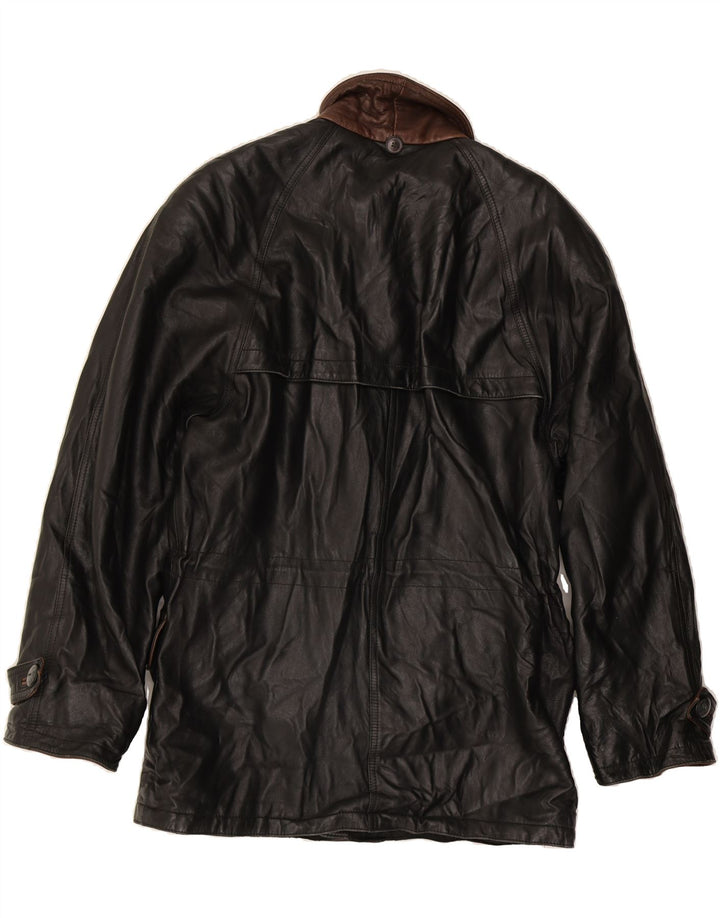 Мужская кожаная куртка VINTAGE IT 50 большая черная