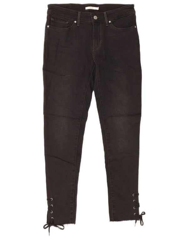 Женские джинсы скинни LEVI'S 711 W28 L27, черный хлопок