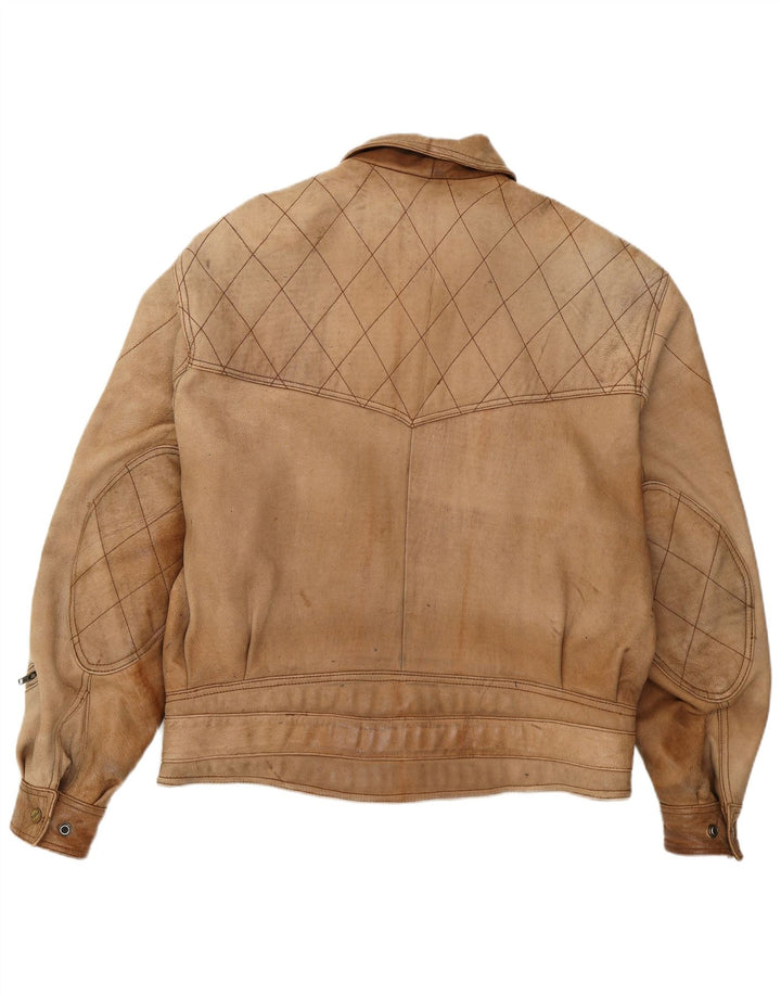 Мужская кожаная куртка Schuh UK 42 XL Коричневая кожаная