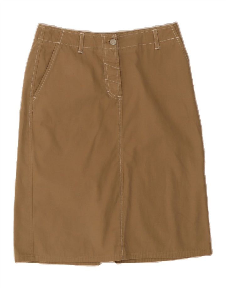 PLAYLIFE Womens A-Line Skirt IT 42 Medium W28  Beige Cotton Vintage Playlife and Second-Hand Playlife from Messina Hembry 