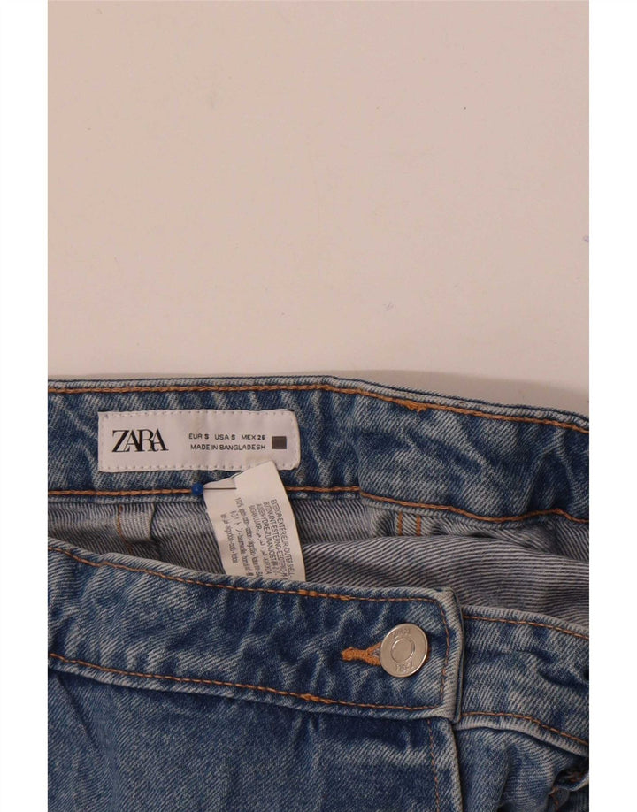 Женские джинсовые шорты Zara, маленькие, синие, хлопок, W26