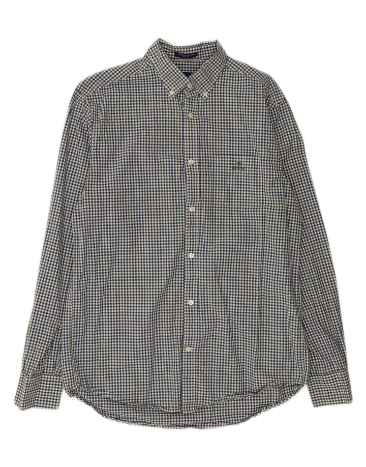 GANT Mens Regular Fit Shirt Size 39/40 15 3/4 Medium Green Gingham Cotton Vintage Gant and Second-Hand Gant from Messina Hembry 