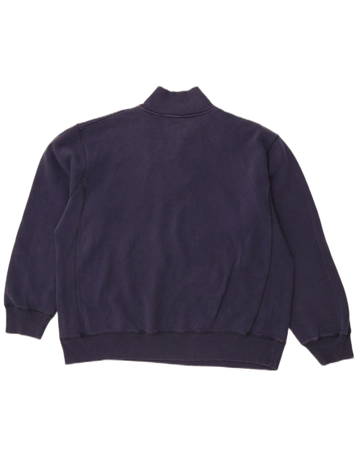 Мужской свитер NIKE с воротником на молнии, Великобритания, размер 45/47 XL, темно-синий, хлопок