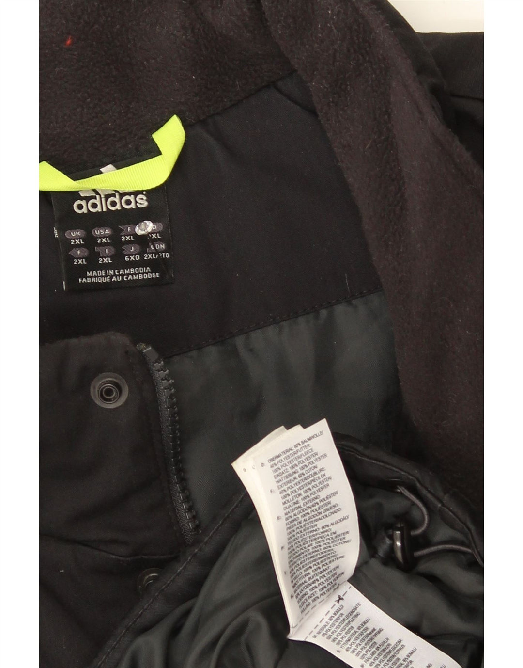 Мужская ветровка Adidas UK 44 2XL, черный хлопок