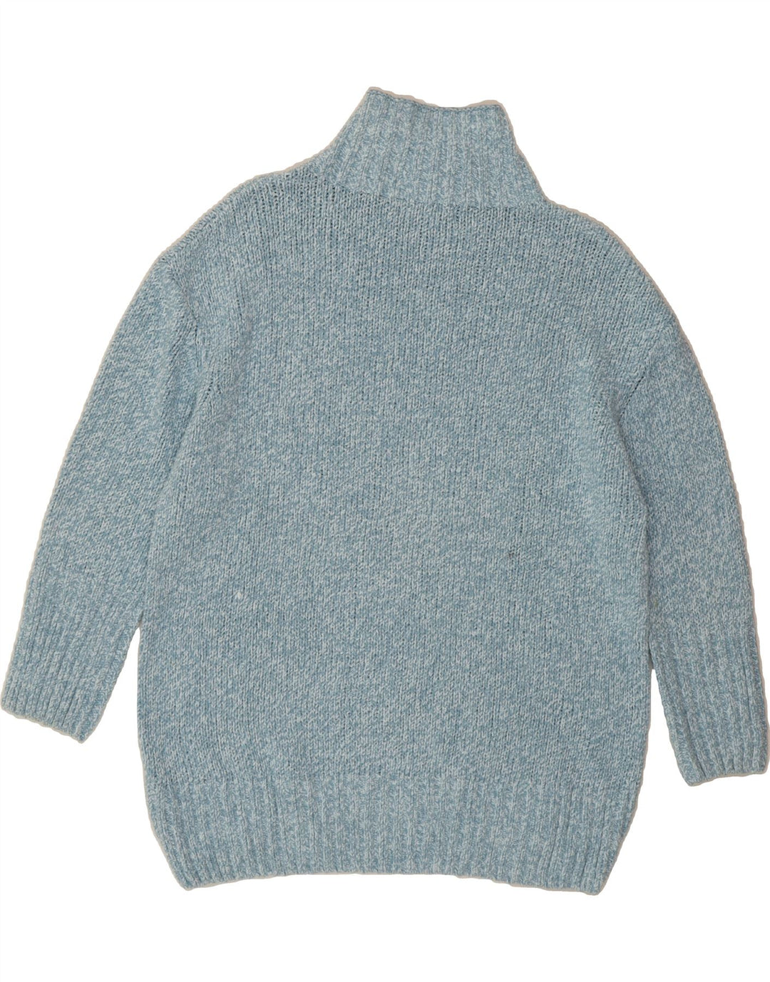 MARKS & SPENCER Womens Turtle Neck Jumper Sweater UK 10 Small Blue Vintage Marks & Spencer and Second-Hand Marks & Spencer from Messina Hembry 