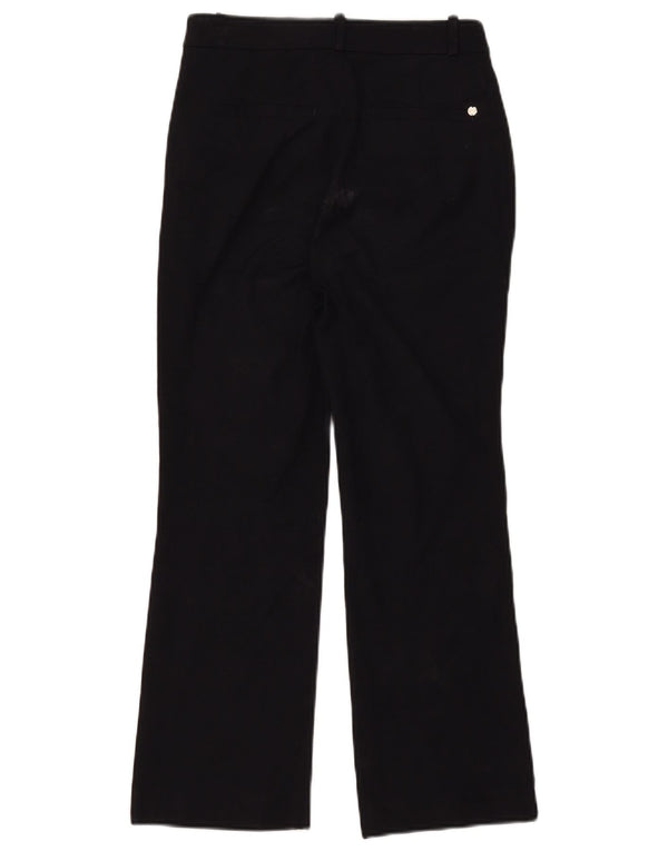 Massimo Dutti Womens Bootcut Chino Trousers 2XS W24 L25 Black