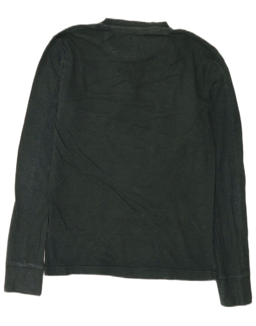 Мужской топ Superdry с длинным рукавом, средний зеленый хлопок, хлопок