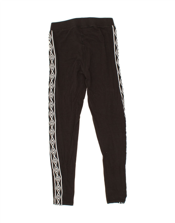 UMBRO Womens Leggings UK 8 Small Black Argyle/Diamond Cotton Vintage Umbro and Second-Hand Umbro from Messina Hembry 