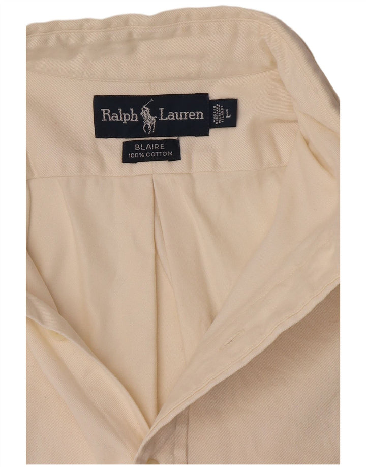 Мужская рубашка Blaire Ralph Lauren большого размера из хлопка белого цвета