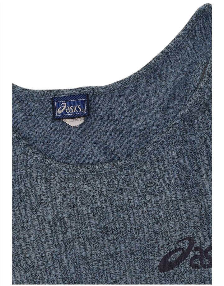 Женский жилет с графическим рисунком ASICS UK 14, большой хлопок с синими крапинками