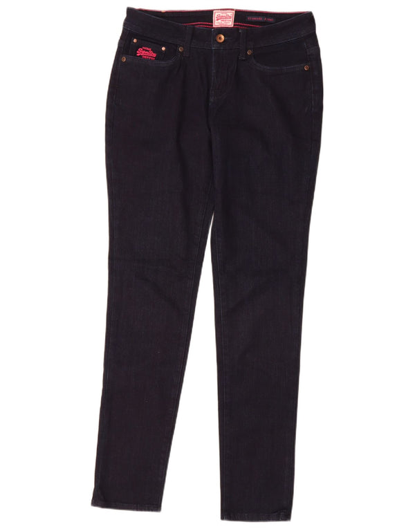 Superdry Womens Standard Fit Skinny Jeans W30 L32 Navy Blue Cotton