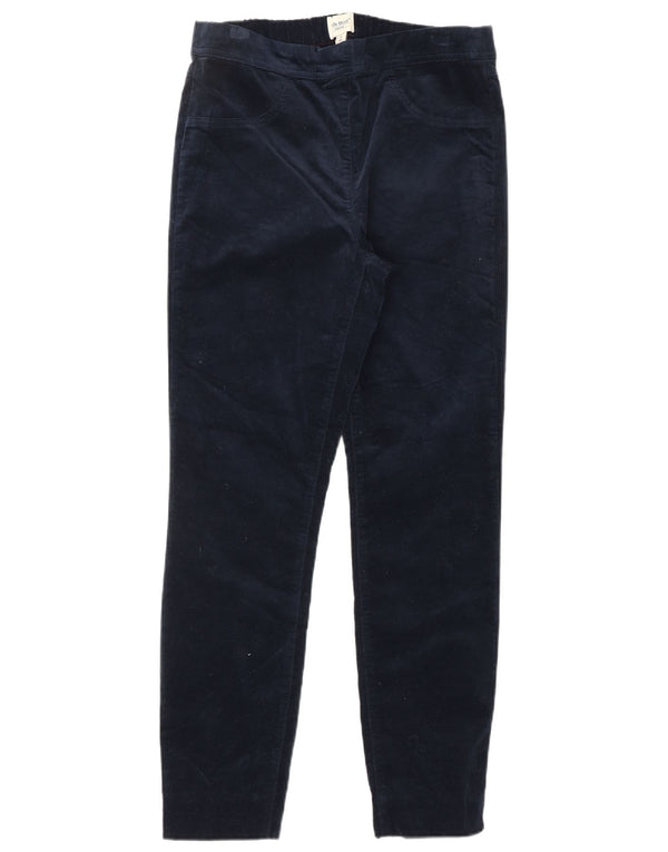 WHITE STUFF Womens Velvet Casual Trousers UK 12 Medium W30 L28 Navy Blue