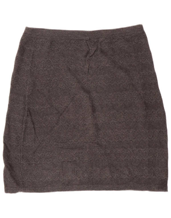 Женская мини-юбка Fat Face с высокой талией, Великобритания, 16, большая, W30, серый хлопок, классика