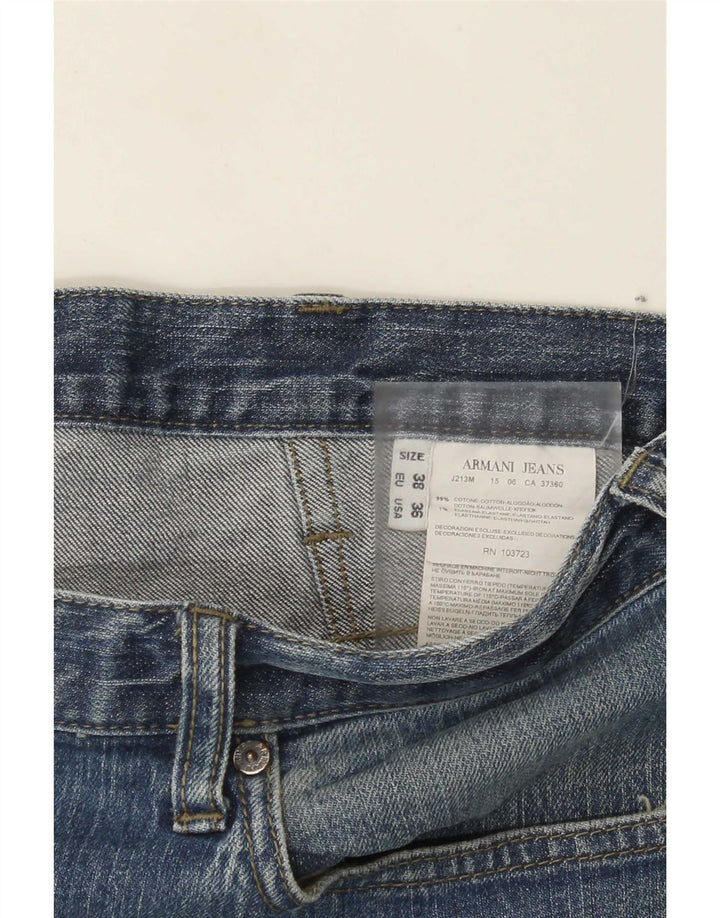 Мужские прямые джинсы Armani W36 L30 синие, хлопок