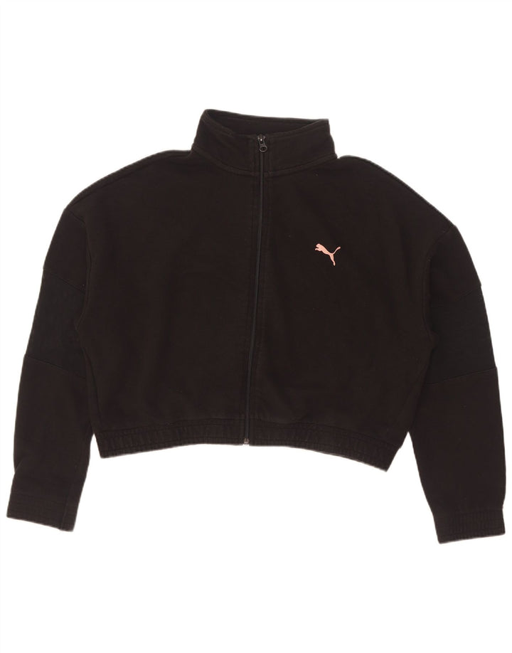 Женский укороченный спортивный костюм большого размера Puma UK 10, маленький черный хлопок
