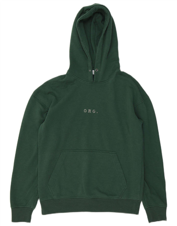 Мужской джемпер с капюшоном Jack & Jones, хлопковый средний зеленый цвет