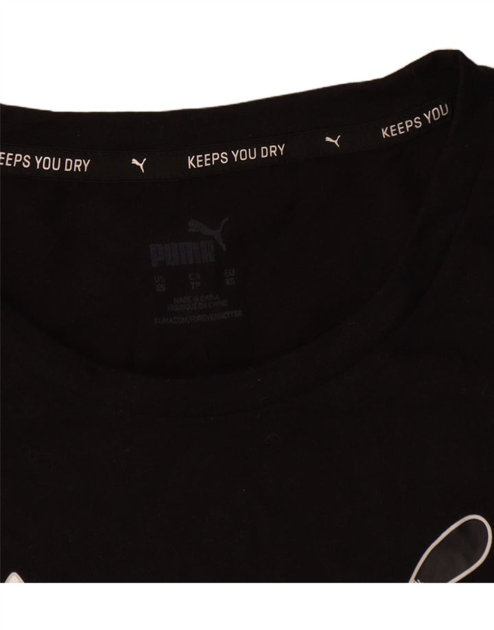 Женская футболка оверсайз с рисунком Puma Top UK 6 XS, черный полиэстер