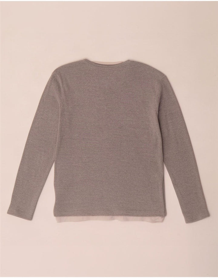 Мужской топ Zara с длинным рукавом, маленький серый, цветной блок