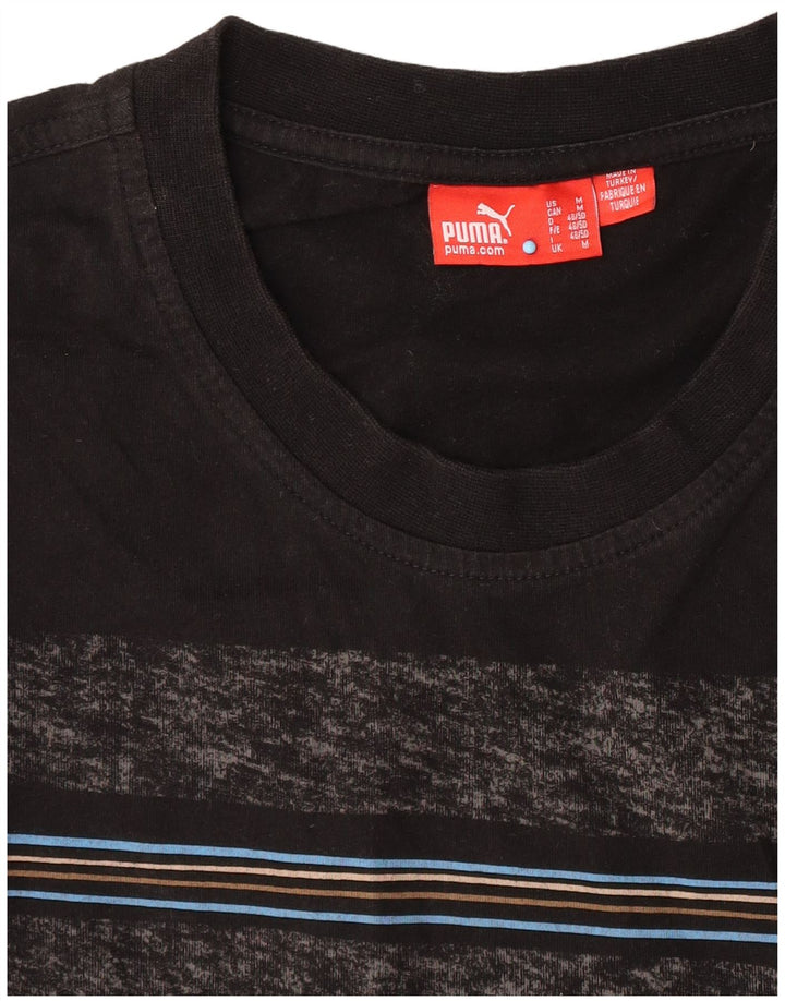 Мужская футболка Puma, средний черный в полоску