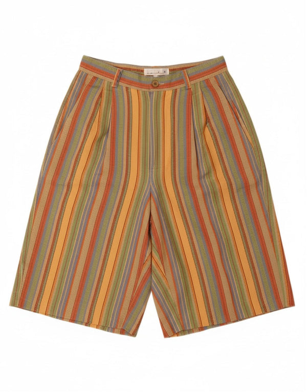 ВИНТАЖНЫЕ женские шорты чинос UK 10, маленькие W26, разноцветные в полоску