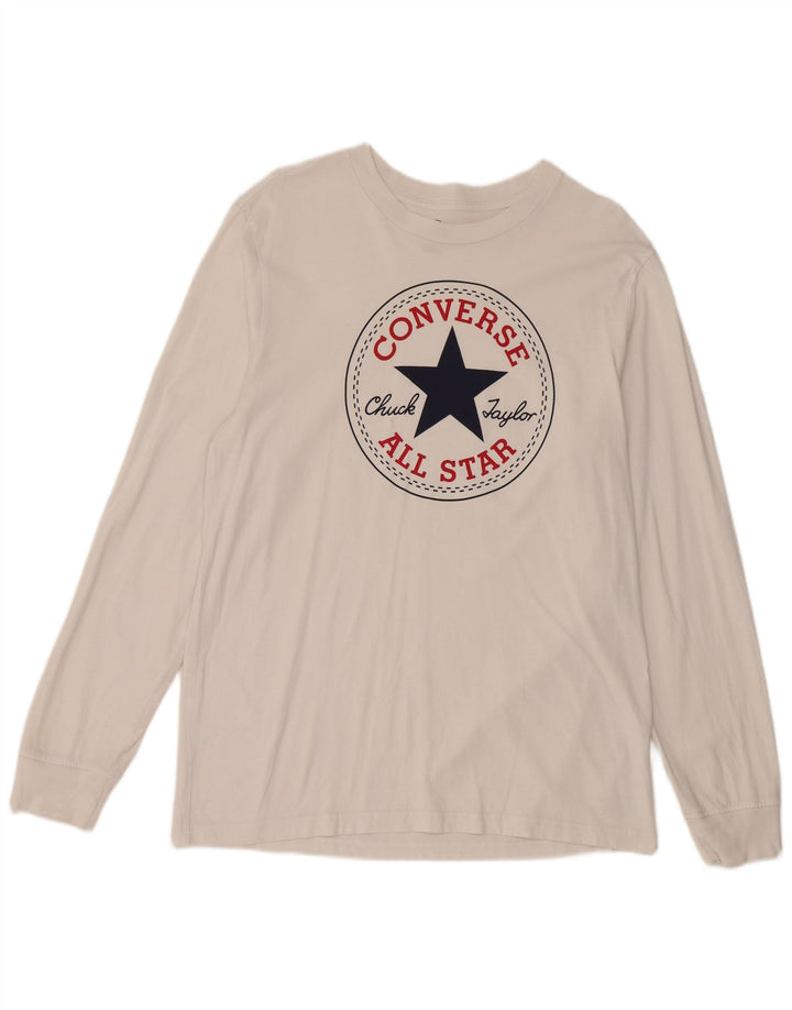 Мужские кроссовки Converse с рисунком, длинный рукав, средний белый хлопок, хлопок