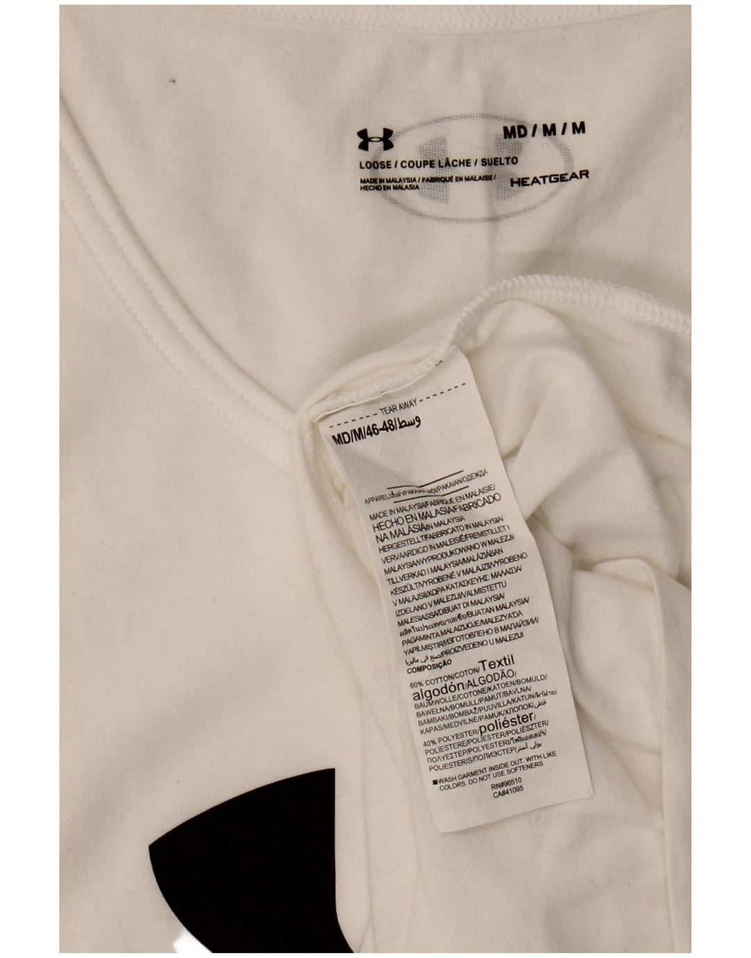 Мужской жилет с графическим рисунком Under Armour Heat Gear, средний белый хлопковый топ