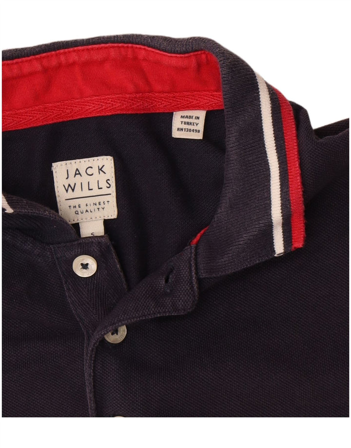 Мужская рубашка-поло Jack Wills, маленькая, темно-синяя, хлопок