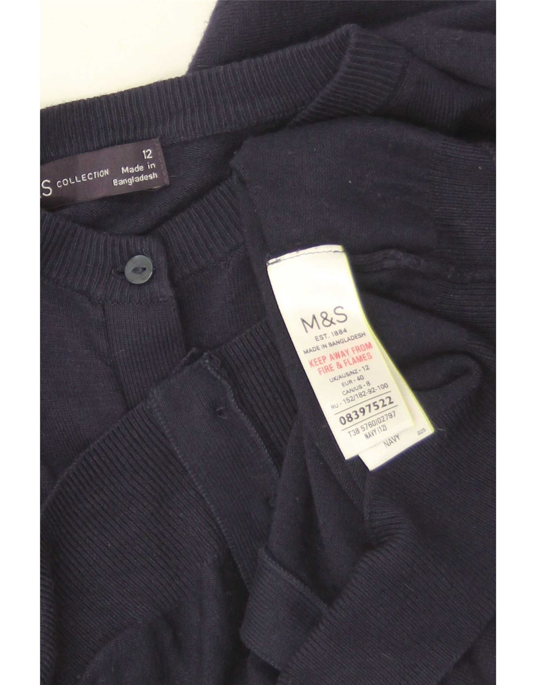 Женский кардиган Marks & Spencer UK 12, средний темно-синий, вискоза