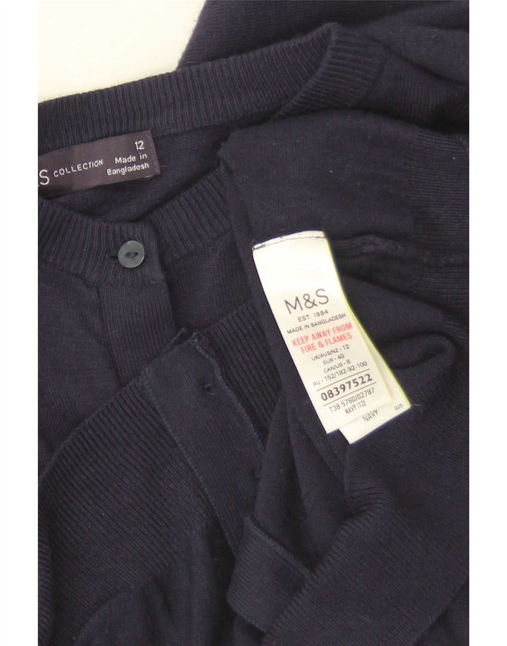 Женский кардиган Marks & Spencer UK 12, средний темно-синий, вискоза