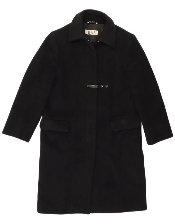 Женское пальто Marella UK 12, средний черный из натуральной шерсти