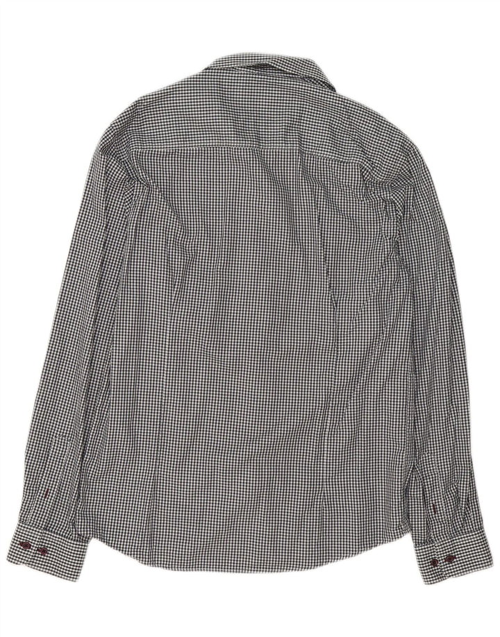 Мужская рубашка Jack & Jones, большая белая хлопковая клетка в мелкую клетку