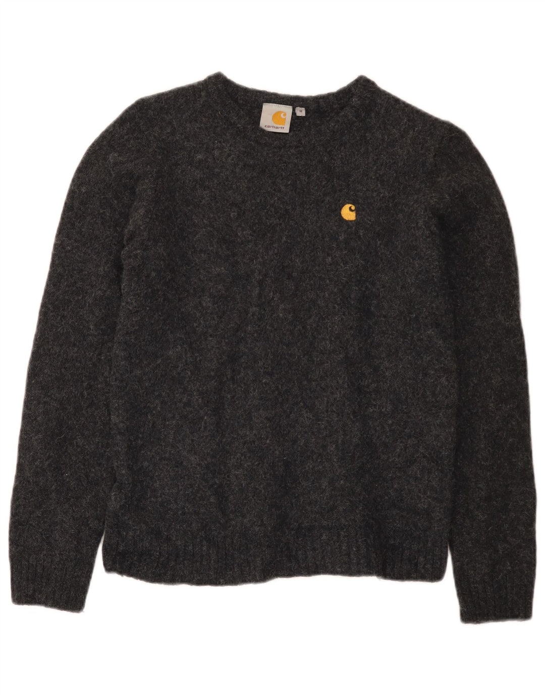 Свитер Carhartt для мальчиков с круглым вырезом, 7–8 лет, шерсть среднего серого цвета