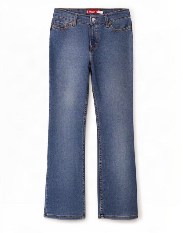 Женские джинсы Levi's 518 Super Low Bootcut, США 9, средний размер W30 L31, синий хлопок