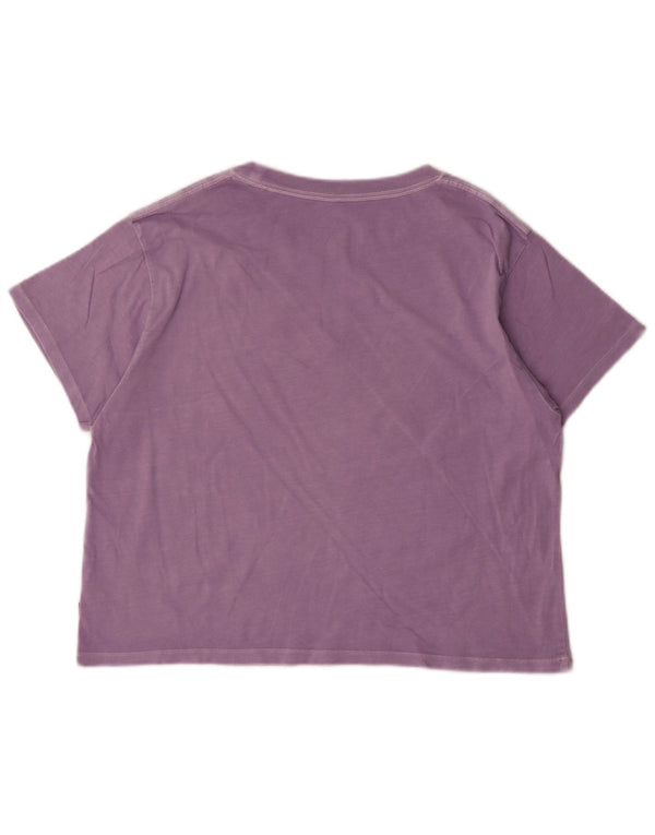 Женская футболка оверсайз с рисунком Levi's Top UK 10 Small Purple Cotton