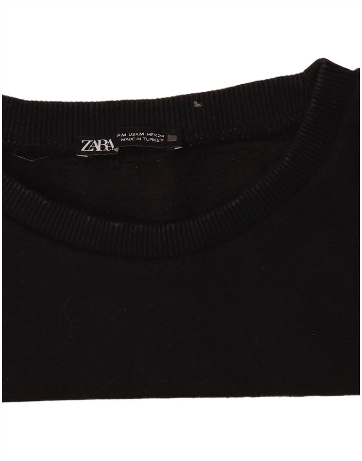 Женский свитер с рисунком Zara UK 14, средний черный