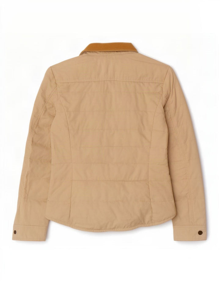 Женская стеганая куртка Massimo Dutti UK 16, большой размер, бежевый хлопок