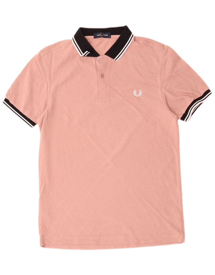 Мужская рубашка-поло для регби Fred Perry, хлопок среднего розового цвета