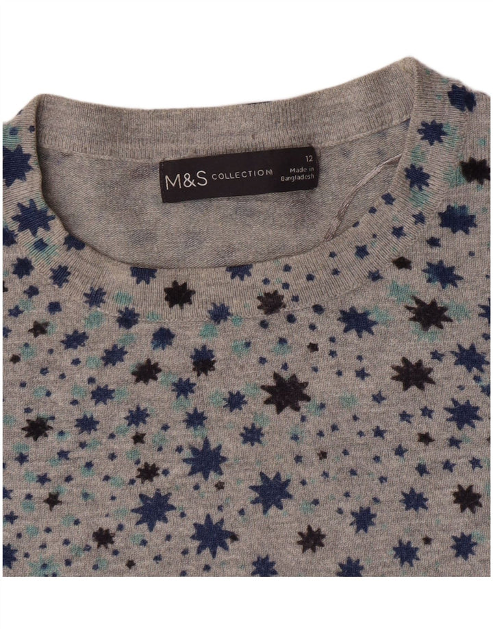 Женский джемпер с круглым вырезом Marks & Spencer UK 12, средний серый