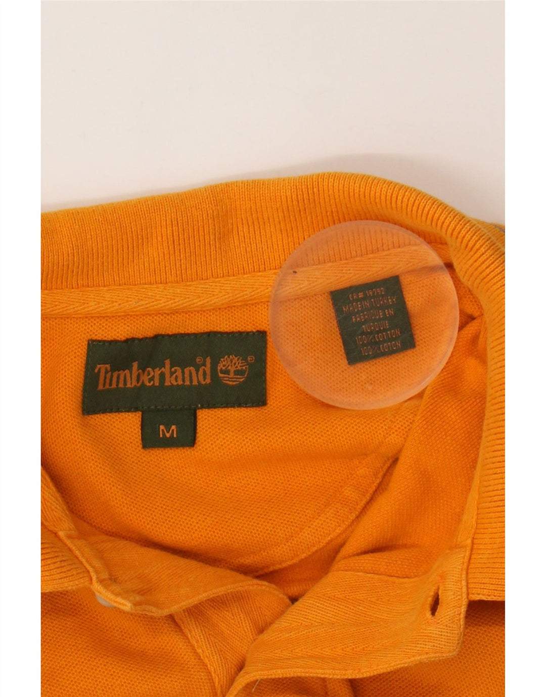 TIMBERLAND Mens Polo Shirt Medium Orange Cotton