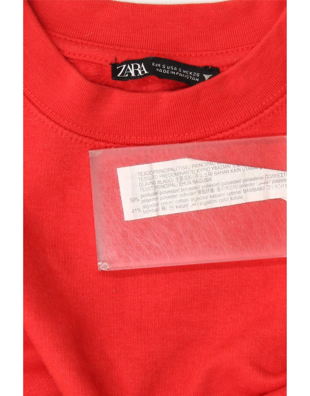Женский свитер оверсайз Zara UK 10, маленький красный полиэстер