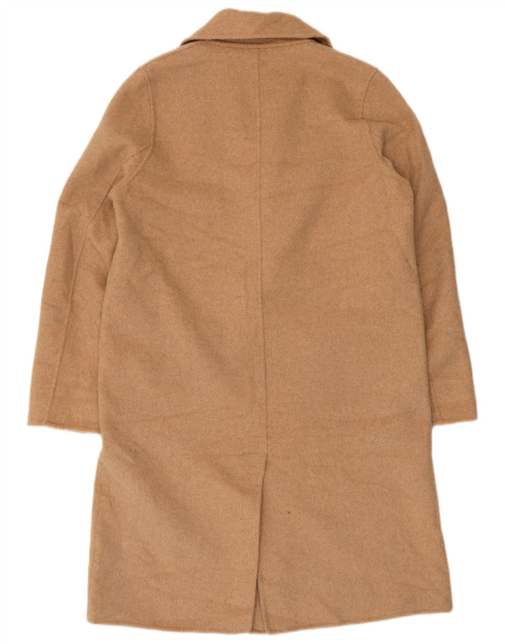 Женское пальто оверсайз Zara UK 6 XS, бежевое шерстяное