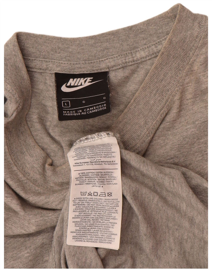 Мужская футболка Nike, большой серый хлопок