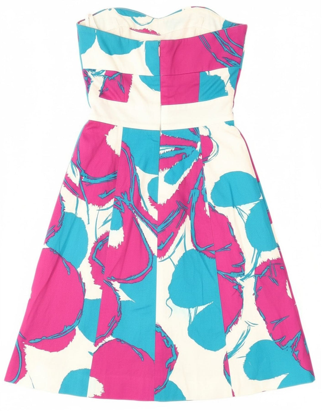 Женское платье без бретелек Coast UK 8, маленькое розовое хлопковое платье с цветочным принтом