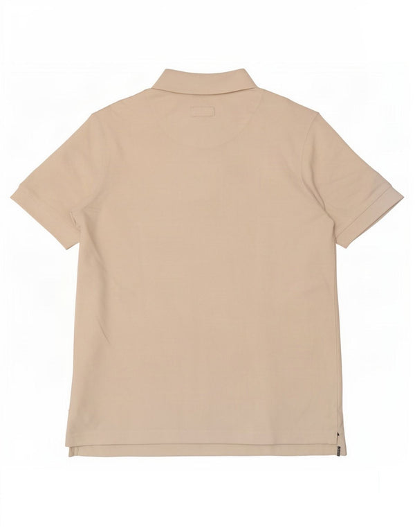 Columbia Mens Polo Shirt Small Off White Cotton