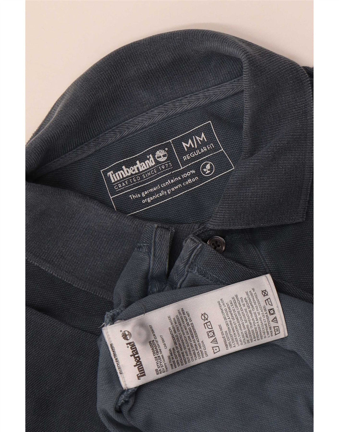 Мужская рубашка-поло стандартного кроя Timberland, темно-синяя, хлопковая